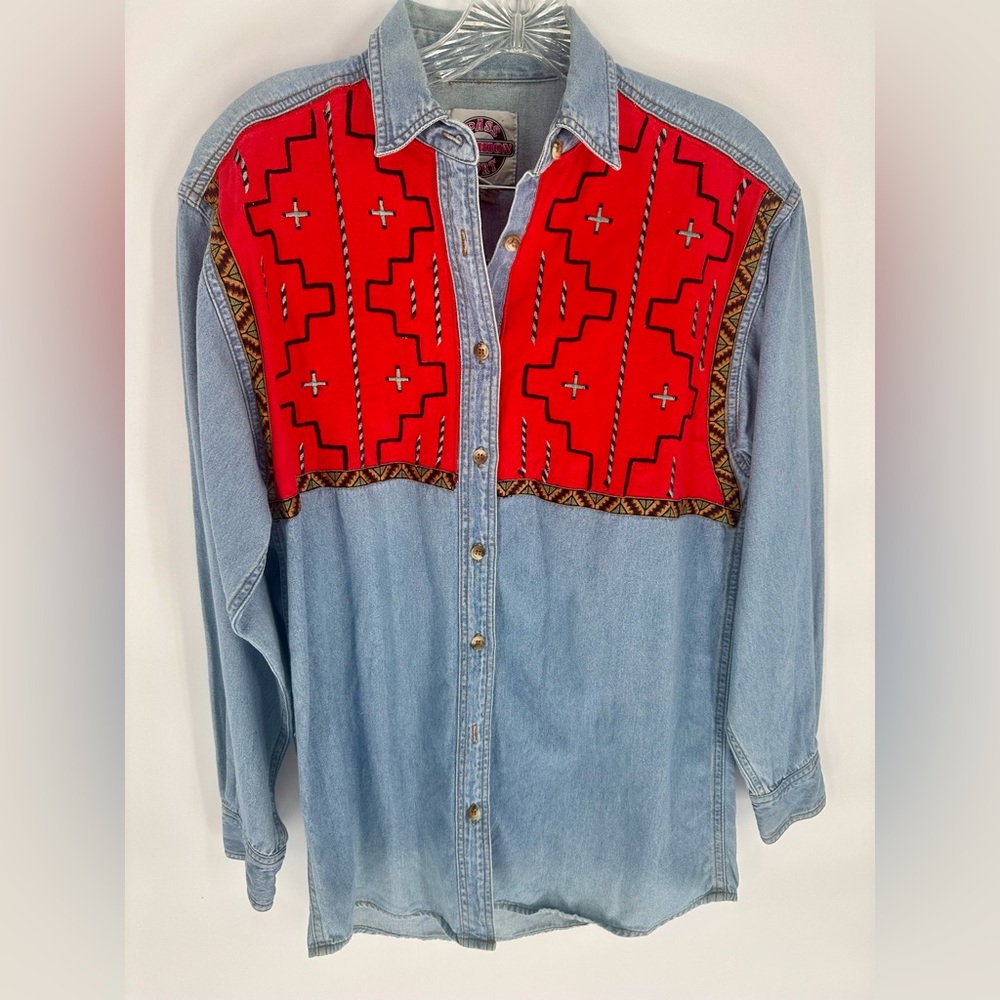 Passport Women’s Vintage Denim Shirt Southwestern